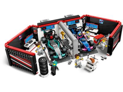 60444 LEGO City Formula 1 F1 Garage & Mercedes-AMG & Alpine Cars - Image 2